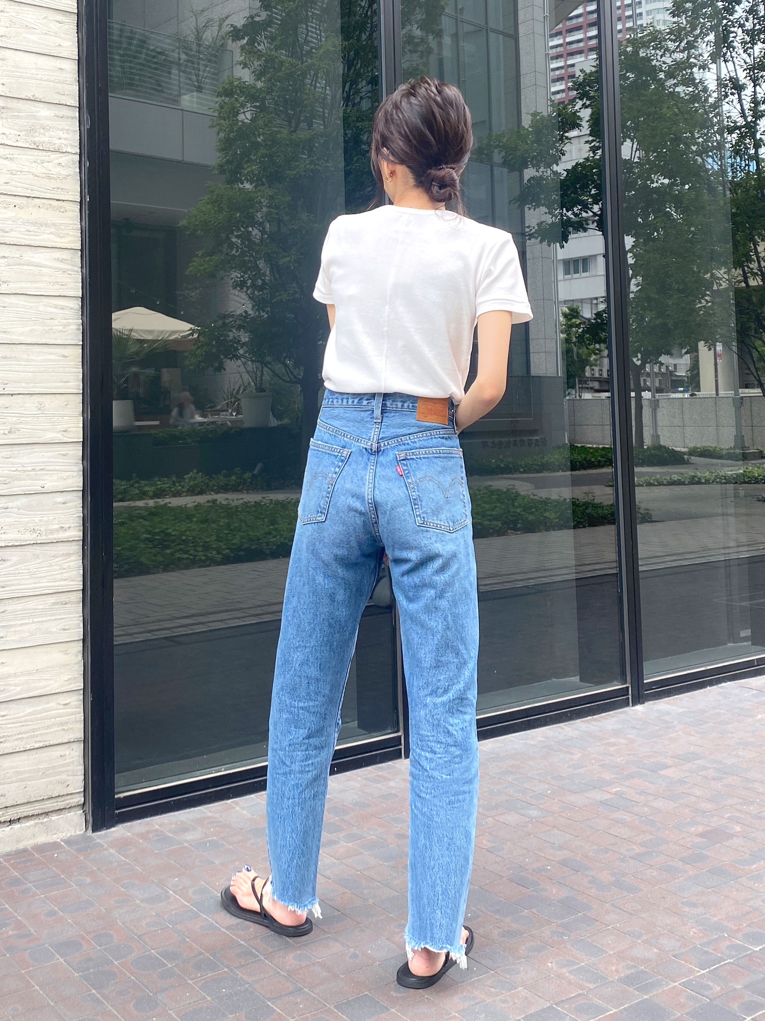 Levi's別注 501CROP DENIM ungrid