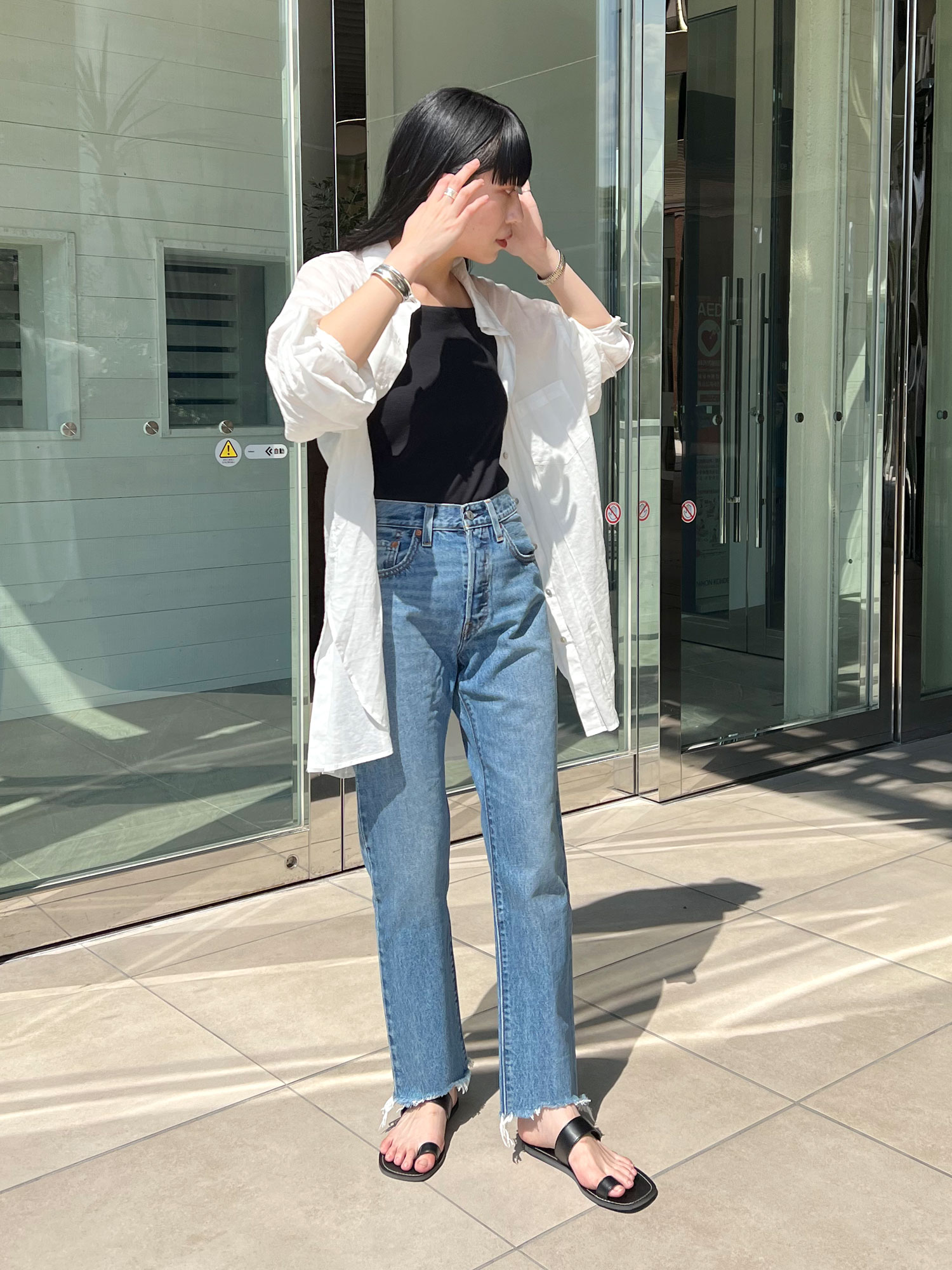 レディースUngrid Levi´s別注501CROP DENIMパンツ