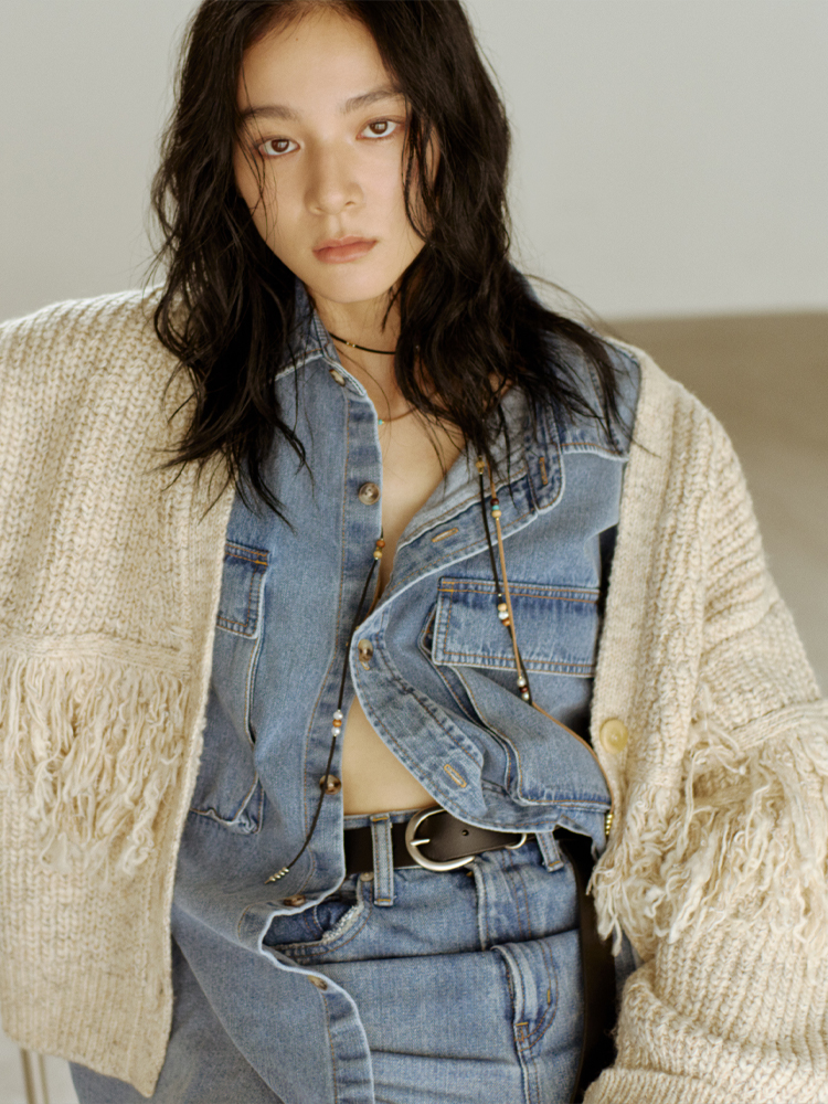 ungrid ロンスプ セール】メッシュコンビナンバリングロングスリーブTee（Tシャツ